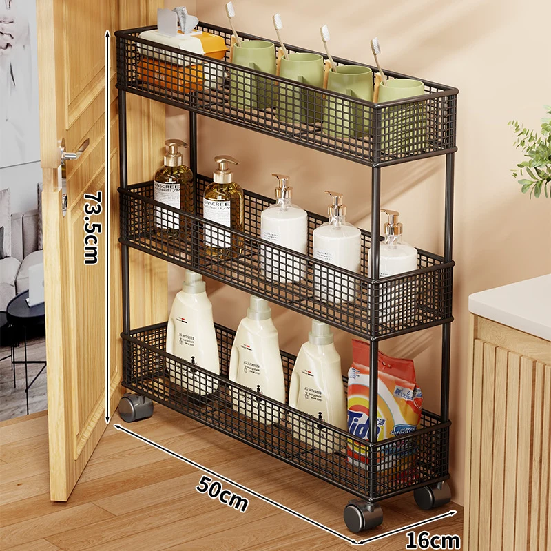 Slim Narrow Pull-Out Mesh Storage Organizer für Schrank und Türspalt