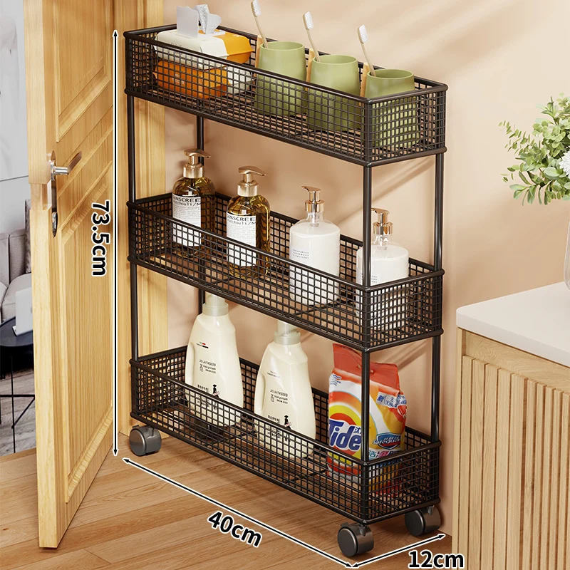 Slim Narrow Pull-Out Mesh Storage Organizer für Schrank und Türspalt