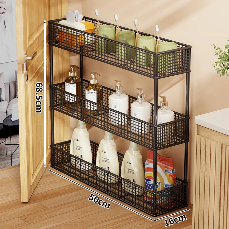 Slim Narrow Pull-Out Mesh Storage Organizer für Schrank und Türspalt