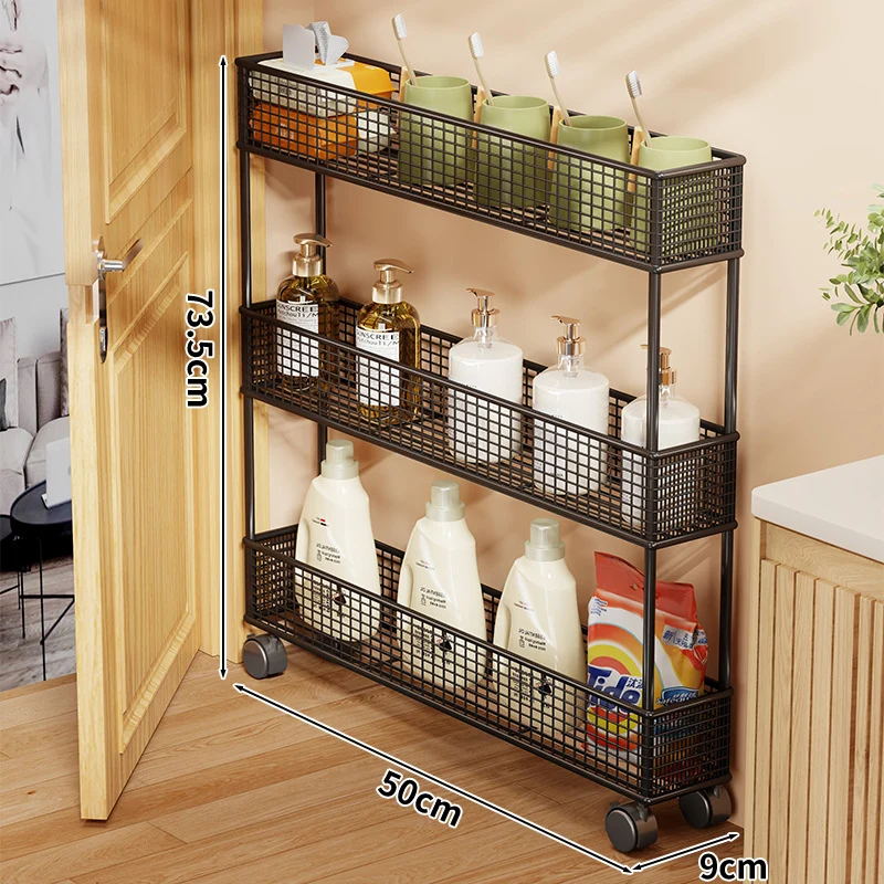 Slim Narrow Pull-Out Mesh Storage Organizer für Schrank und Türspalt
