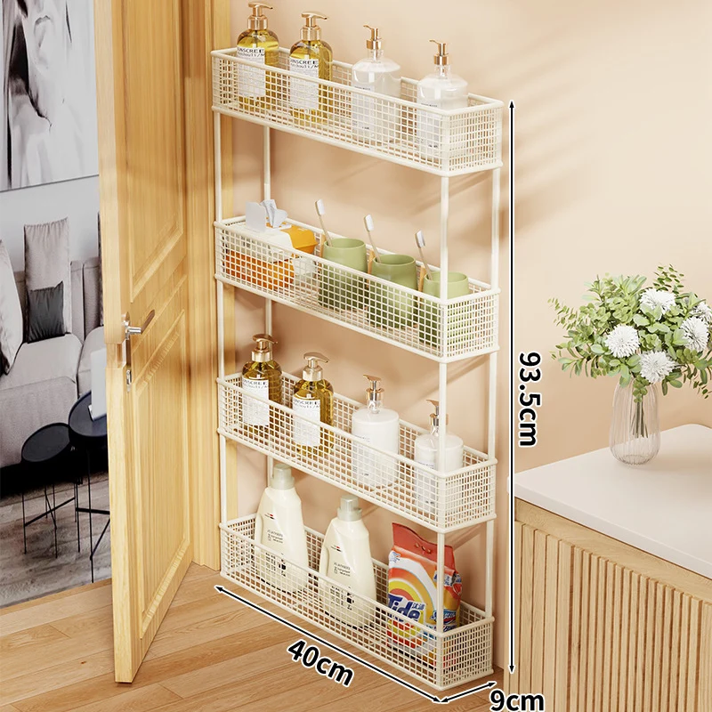 Slim Narrow Pull-Out Mesh Storage Organizer für Schrank und Türspalt
