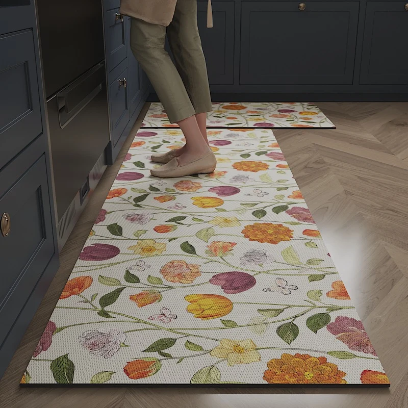 Florales Design Küchen Komfortmatte