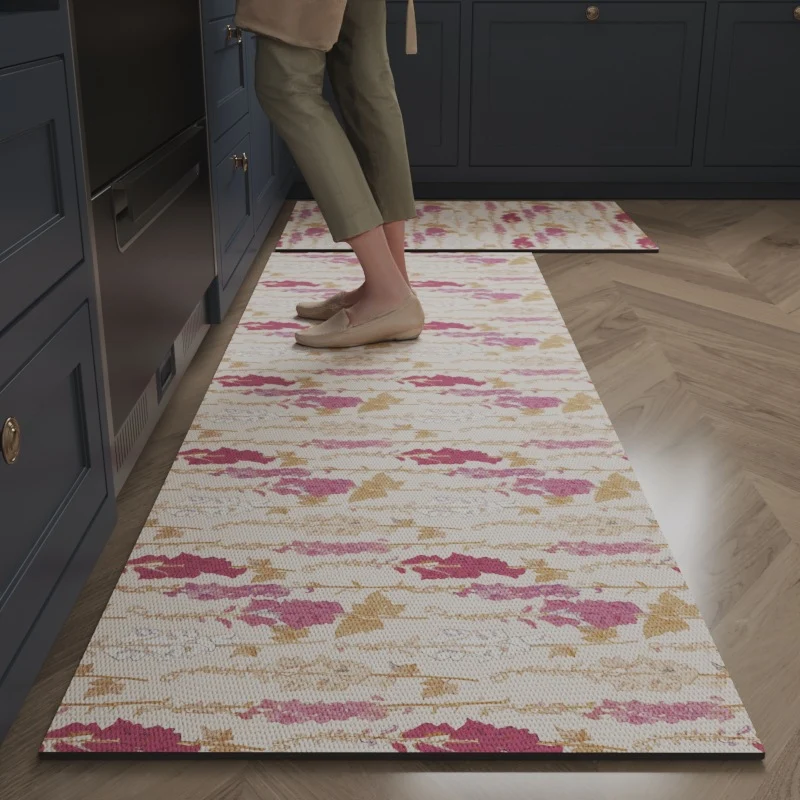 Florales Design Küchen Komfortmatte