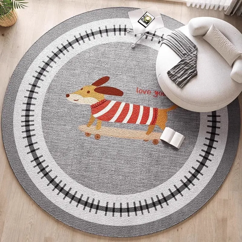 Dekorativer Hunde-Themen-Teppich für die Wohnkultur