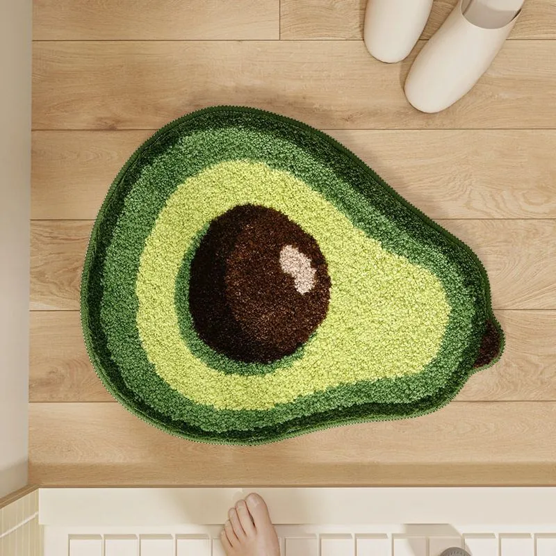 Avocado-förmige Indoor-Badezimmermatte für das Badezimmer