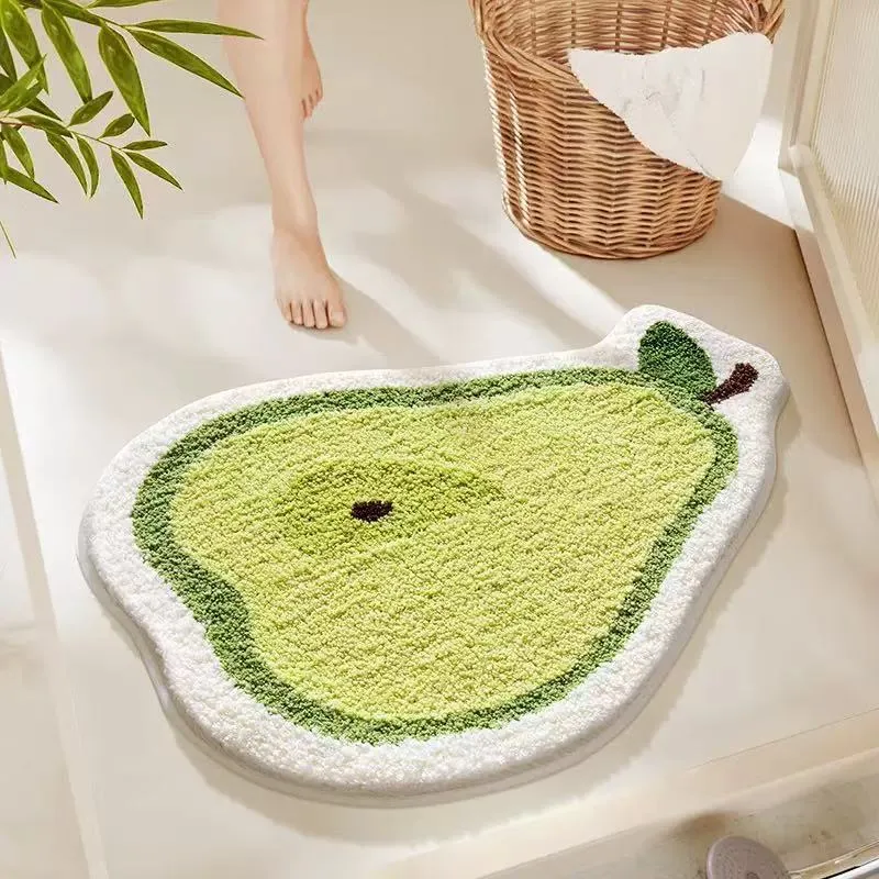 Avocado-förmige Indoor-Badezimmermatte für das Badezimmer