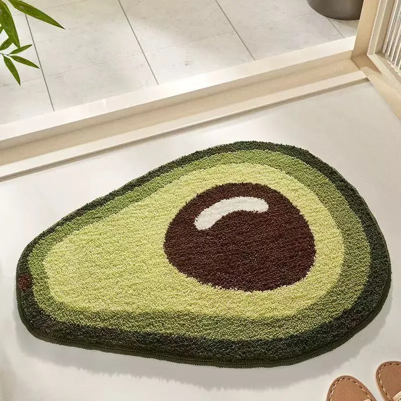 Avocado-förmige Indoor-Badezimmermatte für das Badezimmer