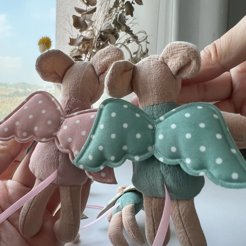 Miniatur Leinen Maus Komforter Plüsch Schlüsselanhänger