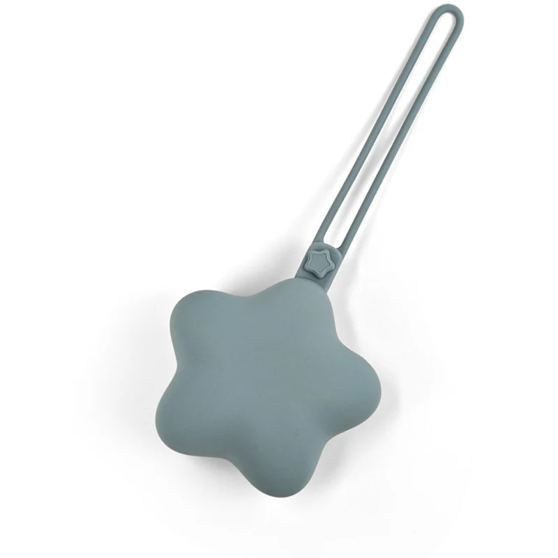 Weicher Silikon-Mini-Beutel Schlüsselanhänger in Sternform mit elastischer Schlaufe