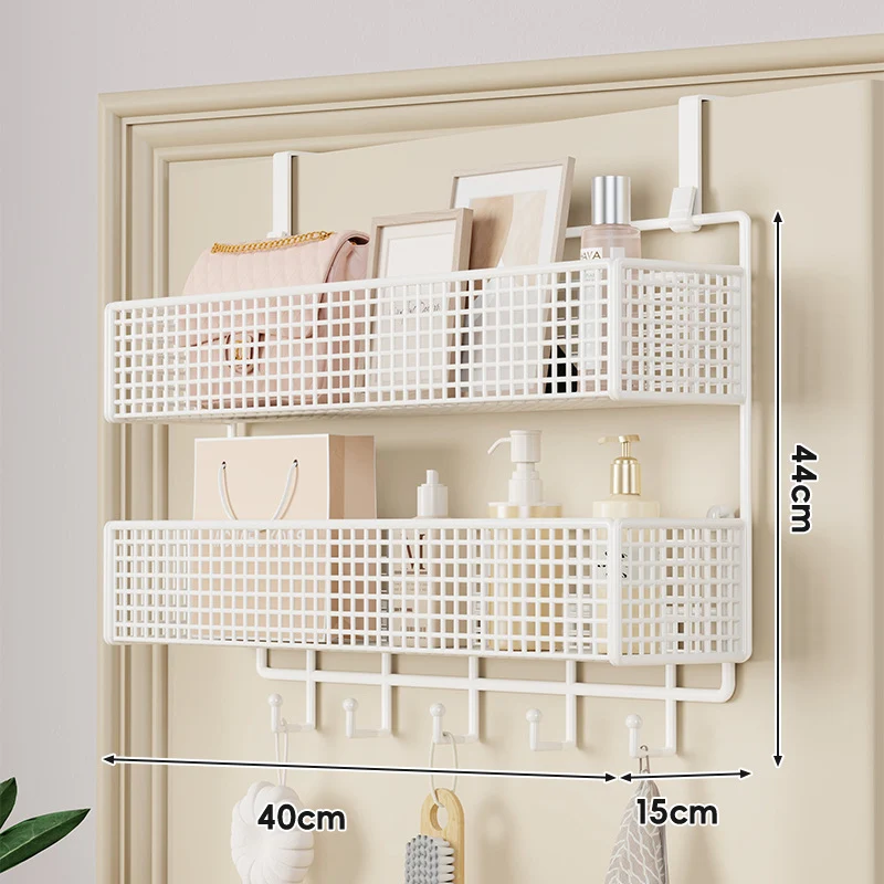 Über-Tür hängender doppelter belüfteter Mesh-Speicherkorb-Organizer mit Haken