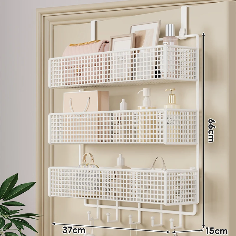 Über-Tür hängender doppelter belüfteter Mesh-Speicherkorb-Organizer mit Haken