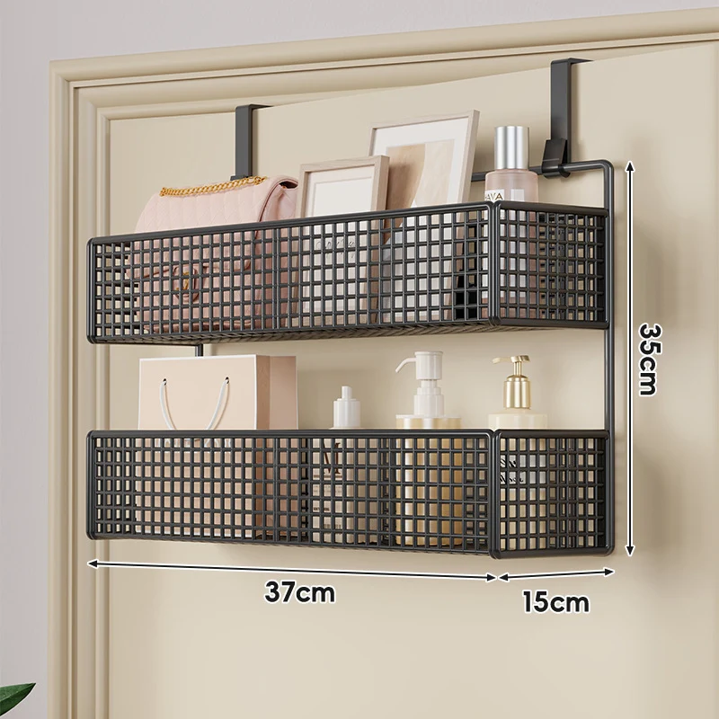 Über-Tür hängender doppelter belüfteter Mesh-Speicherkorb-Organizer mit Haken