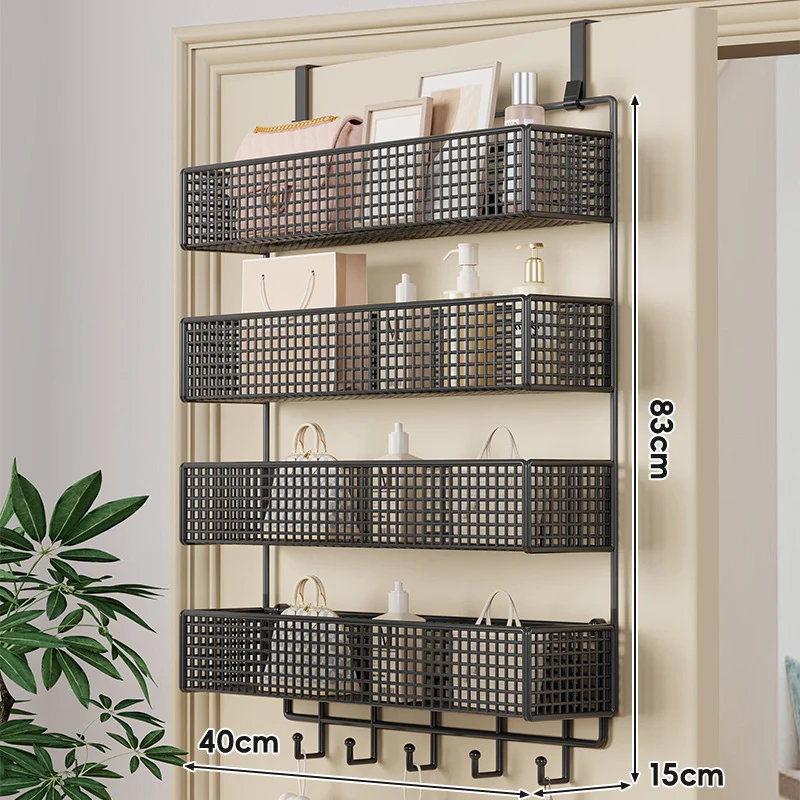 Über-Tür hängender doppelter belüfteter Mesh-Speicherkorb-Organizer mit Haken