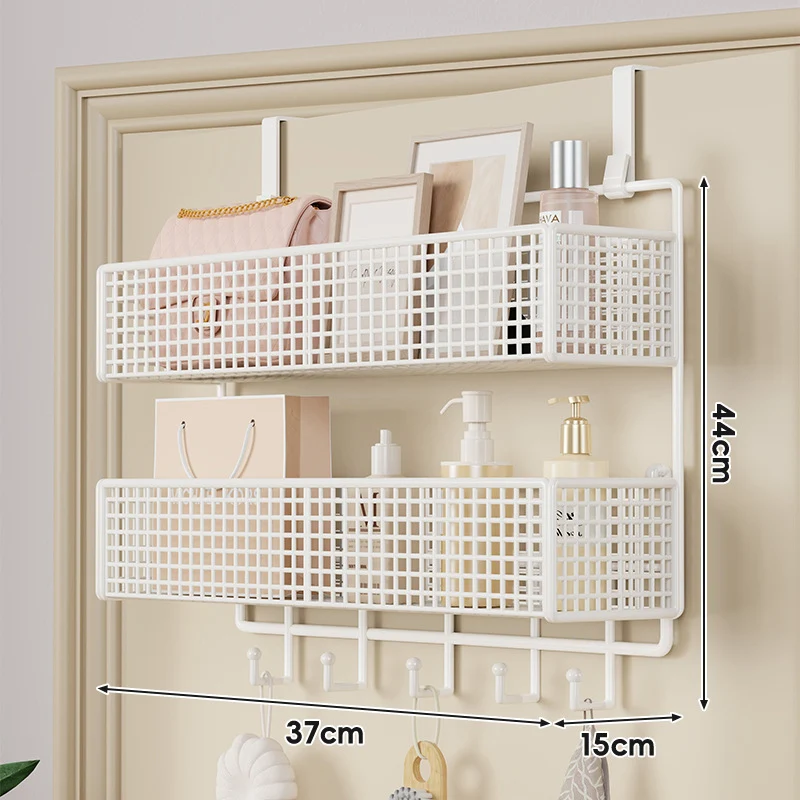 Über-Tür hängender doppelter belüfteter Mesh-Speicherkorb-Organizer mit Haken
