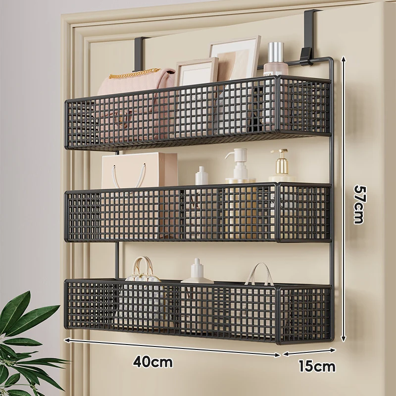 Über-Tür hängender doppelter belüfteter Mesh-Speicherkorb-Organizer mit Haken