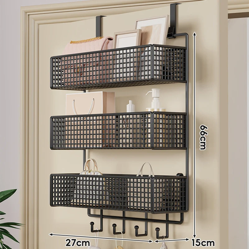 Über-Tür hängender doppelter belüfteter Mesh-Speicherkorb-Organizer mit Haken