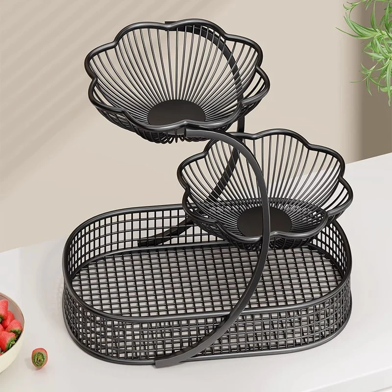 Erhöhter Mesh-Metall-Obstschalen-Podest-Organizer