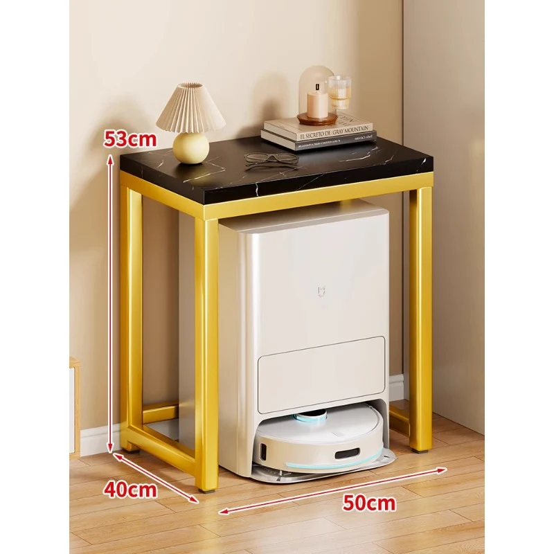Marmor-Top-Gold-Metall-Konsole für Robotervakuum-Dock und Eingangsorganisator