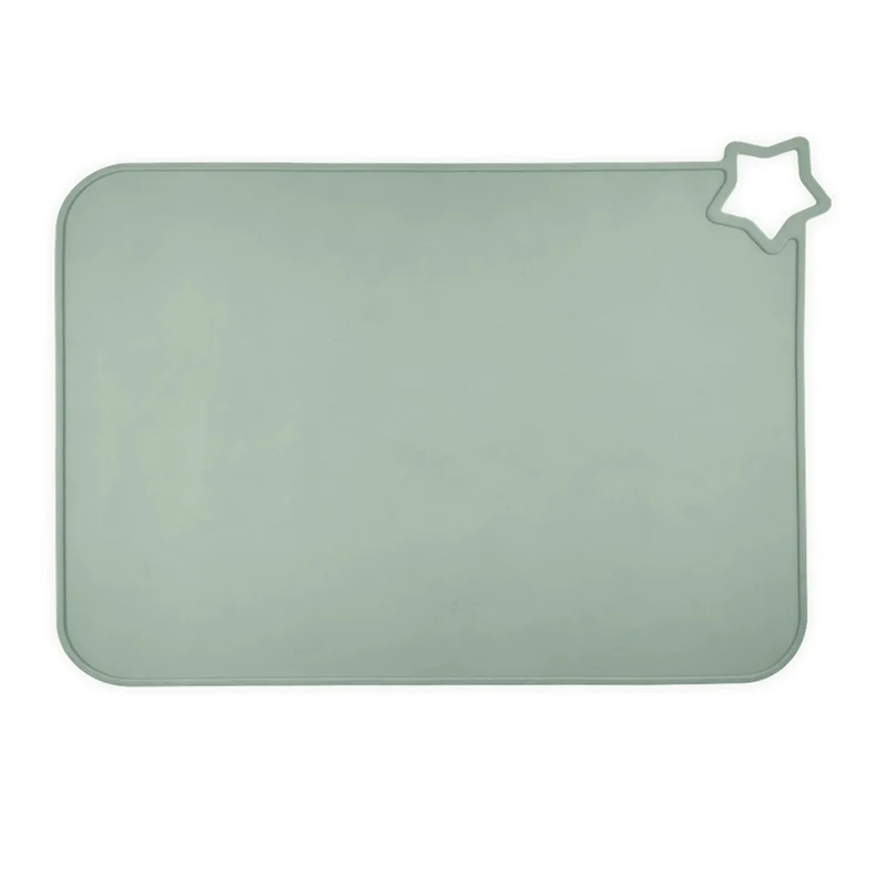 Silikon-Platzdeckchen mit erhöhtem Rand, rutschfester Unterseite und Stern-Haken