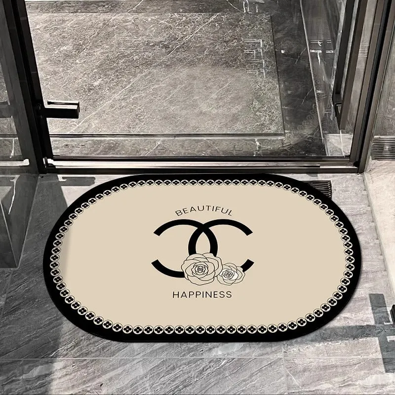 Elegante ovale dekorative Bodenmatte
