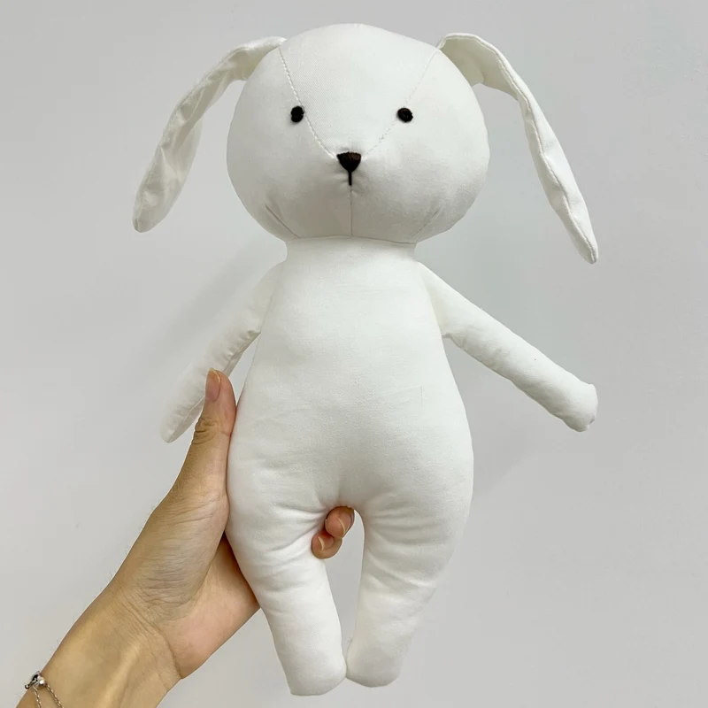 Leinen-Punkt-muster Schlappohr-Hase Puppe