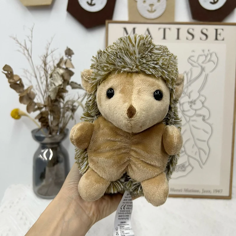 Plüsch-Igel-Handpuppe mit weichem Fell und gestickten Details