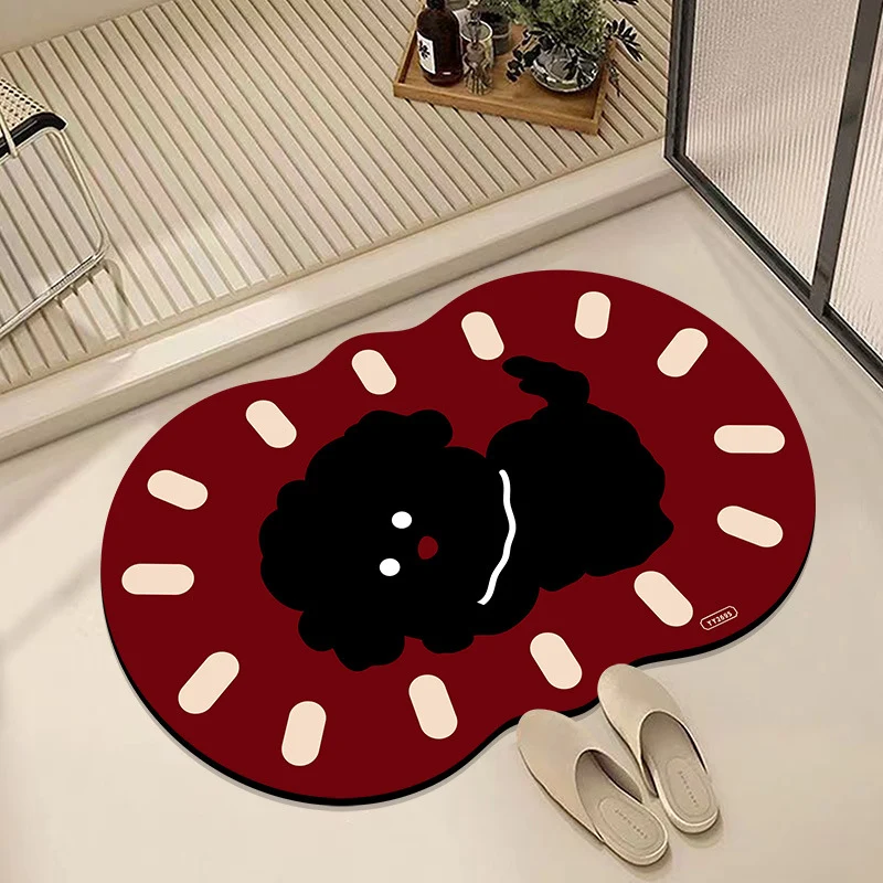 Niedliche hundethemen Plüsch-Badematte