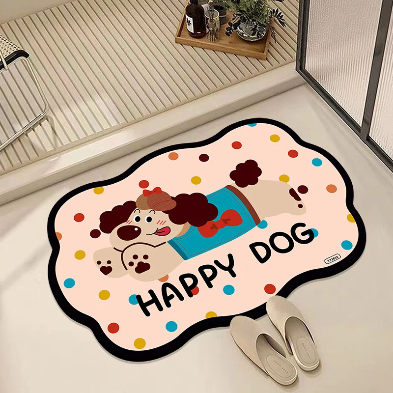Niedliche hundethemen Plüsch-Badematte