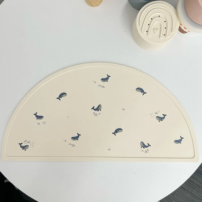 Kindersilikon-Rutschfeste Halb-Runde Platzmatte