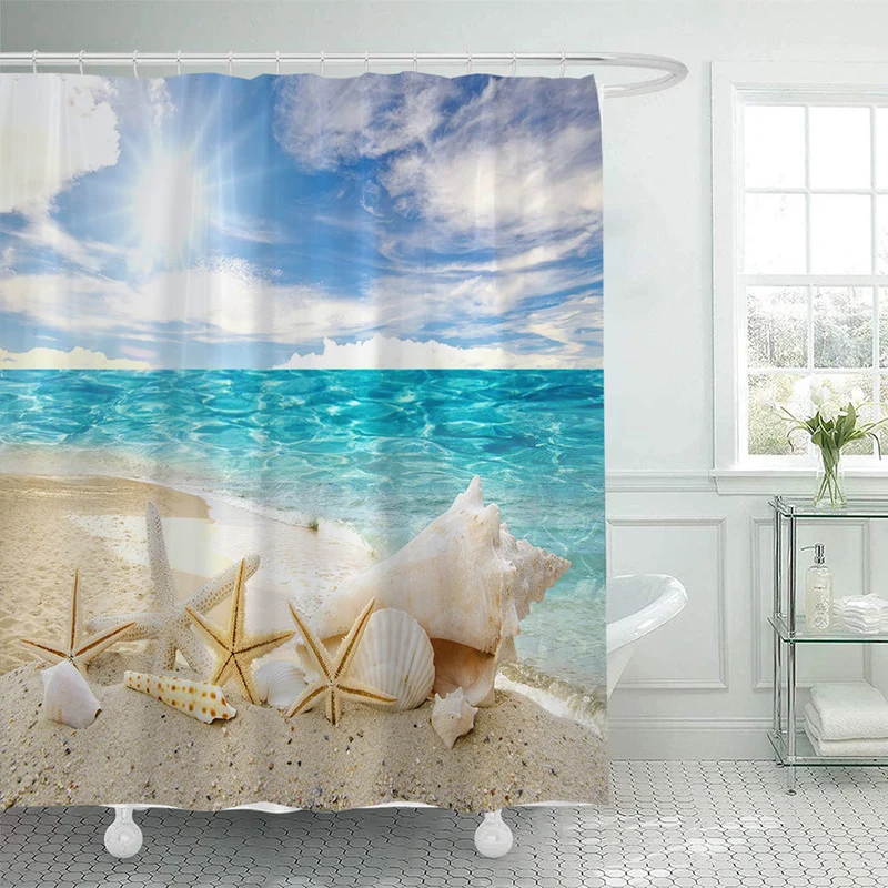 Duschvorhang mit Strandmotiv Skanto