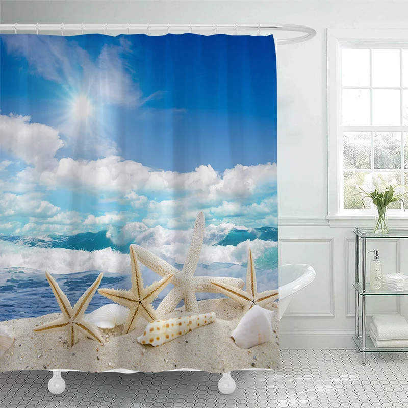 Duschvorhang mit Strandmotiv Skanto