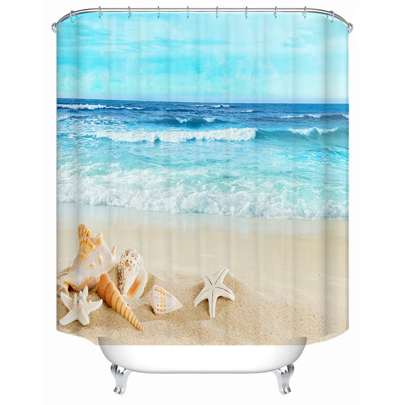 Duschvorhang mit Strandmotiv Skanto