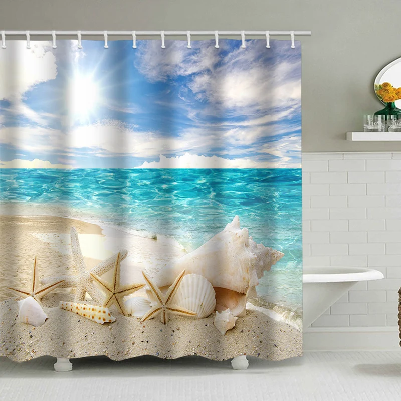 Duschvorhang mit Strandmotiv Skanto