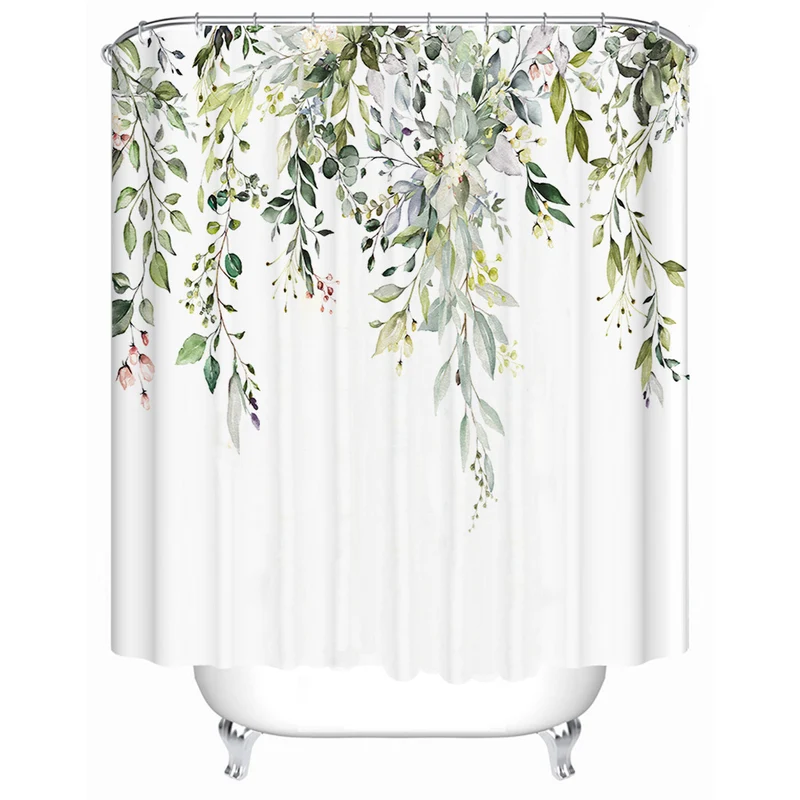 Duschvorhang Skanto mit künstlerischem Blumenmuster