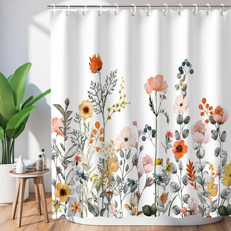 Duschvorhang Skanto mit Blumenmuster
