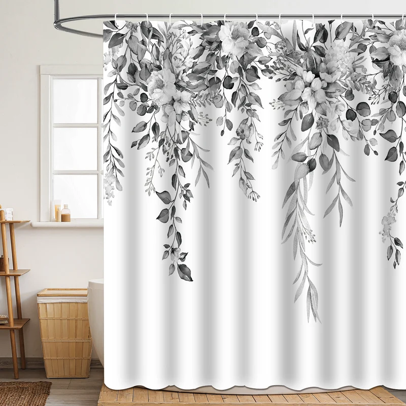 Duschvorhang Skanto mit Blumenmuster