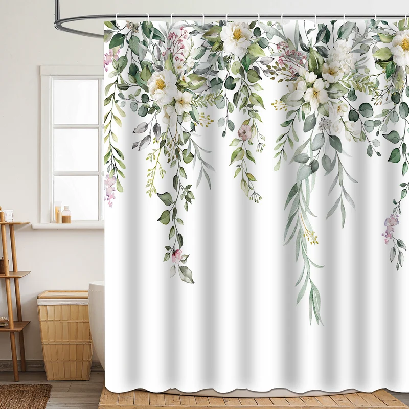 Duschvorhang Skanto mit Blumenmuster