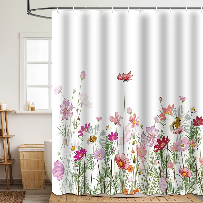 Duschvorhang Skanto mit Blumenmuster