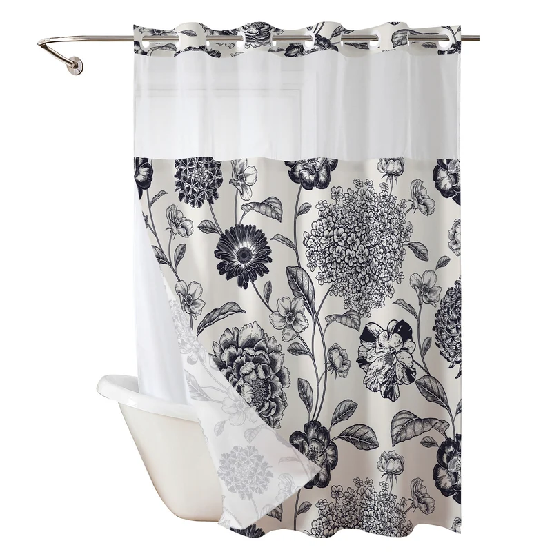 Duschvorhang Skanto mit Blumenmuster