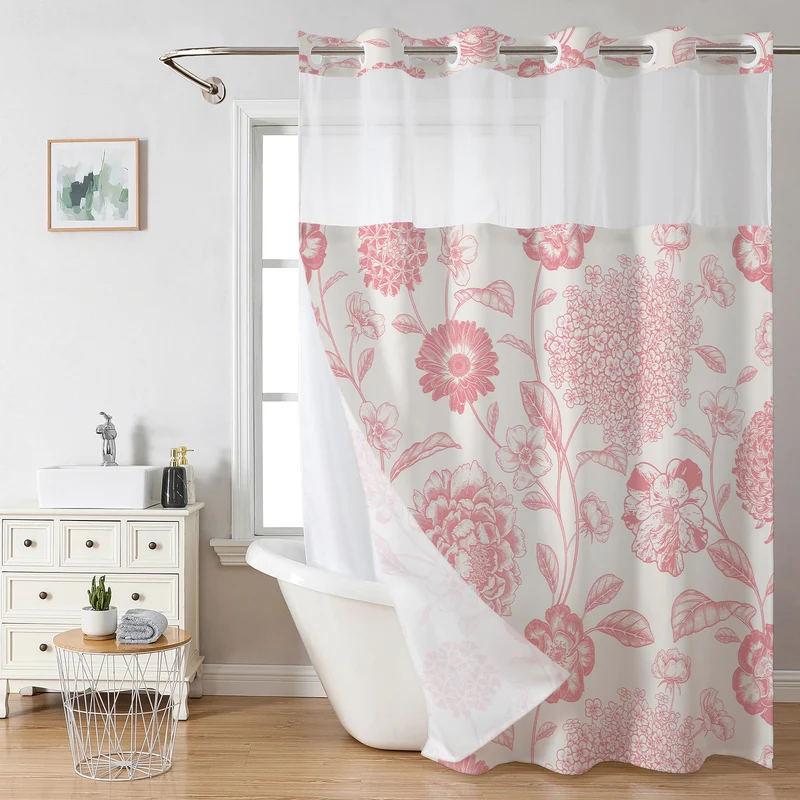Duschvorhang Skanto mit Blumenmuster