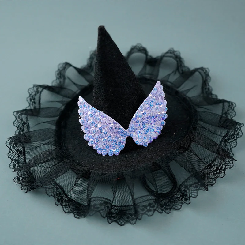 Halloween-Haube mit Fledermaus-Applikation