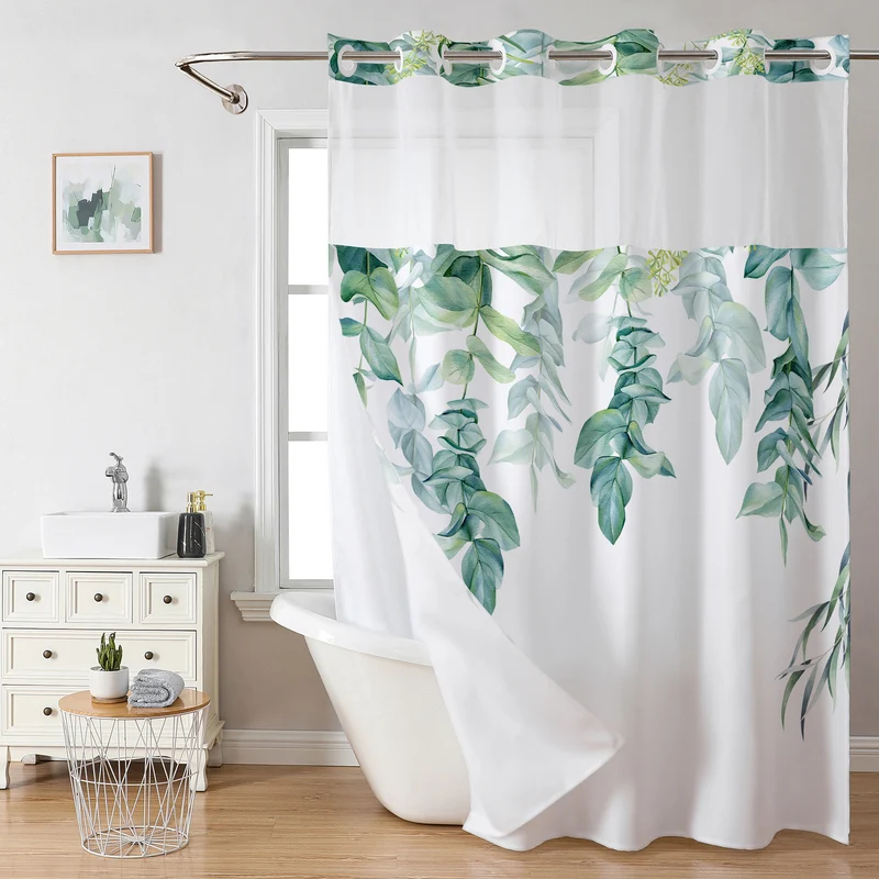 Duschvorhang mit Blumen-Schmetterling Skanto
