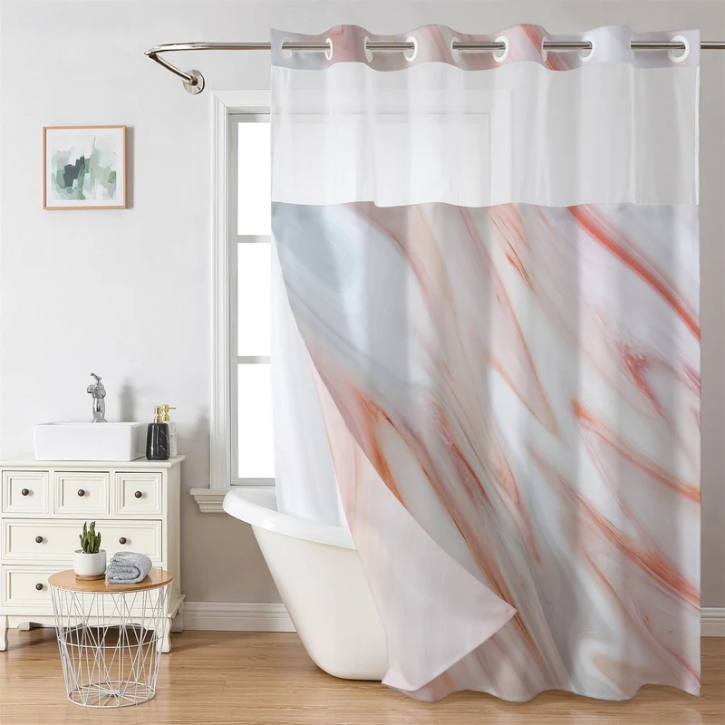 Duschvorhang mit Marmordesign Skanto