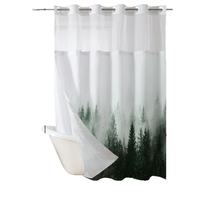 Duschvorhang mit Waldlandschaft Skanto