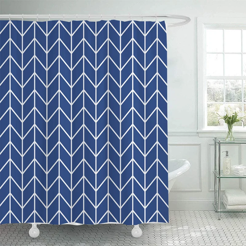 Moderner geometrischer Duschvorhang Skanto