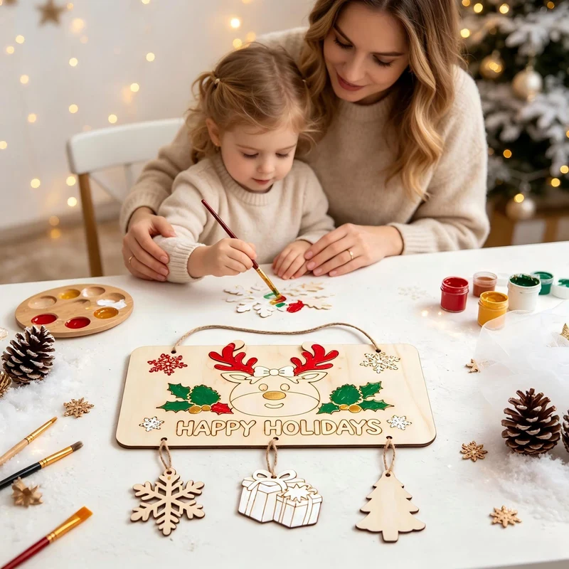 Holz Weihnachtsdeko Schild