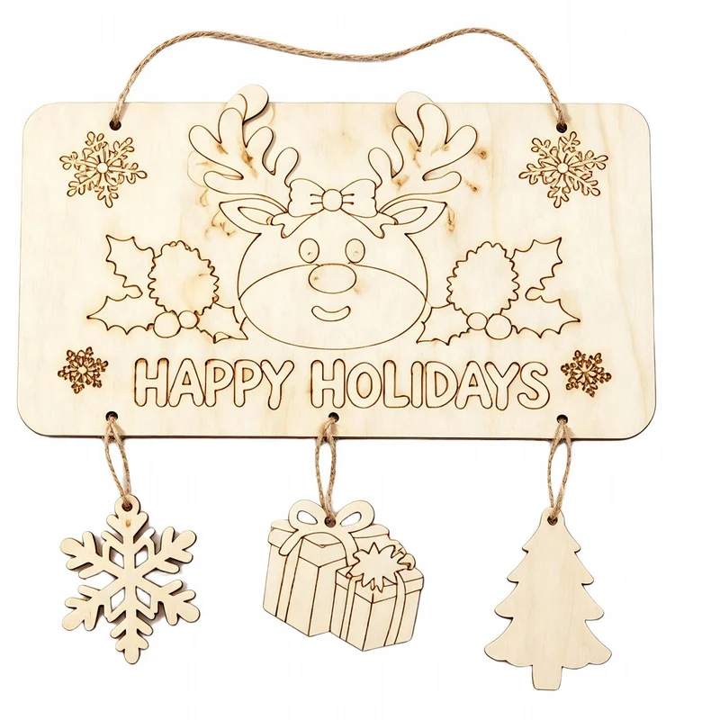 Holz Weihnachtsdeko Schild