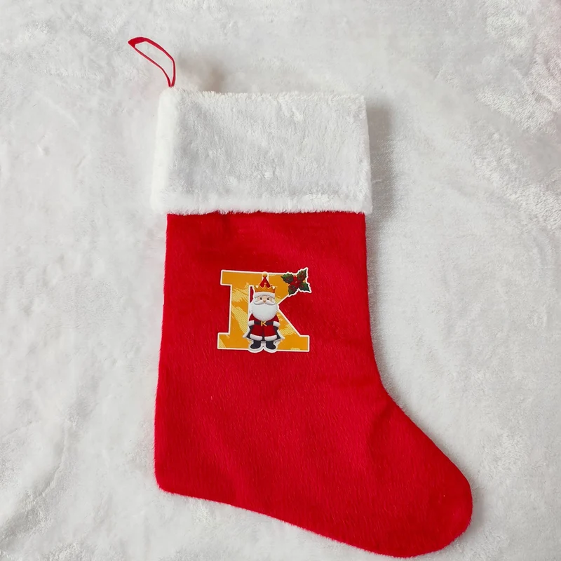 Festlicher Weihnachtsstrumpf mit personalisierbarem Motiv