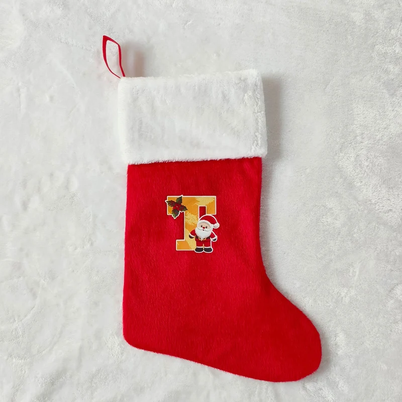 Festlicher Weihnachtsstrumpf mit personalisierbarem Motiv