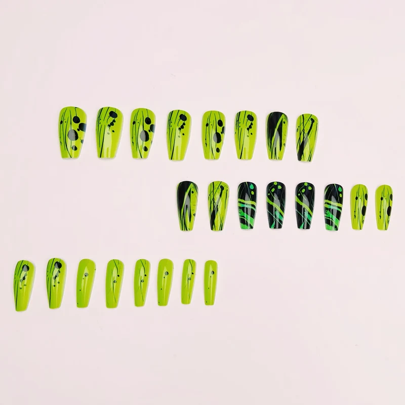 Vibrantes abstraktes Nagelkunst-Set